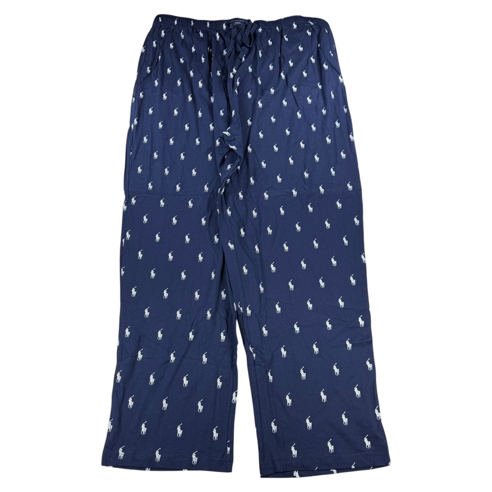 NWOT‎ Polo Ralph Lauren Mens Lounge Pants 3X Navy Blue Allover Pony Print